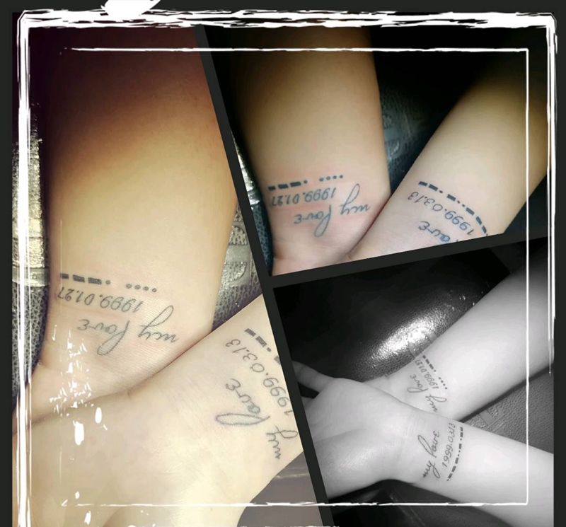 摩斯代码纹身图片_手臂纹身图案