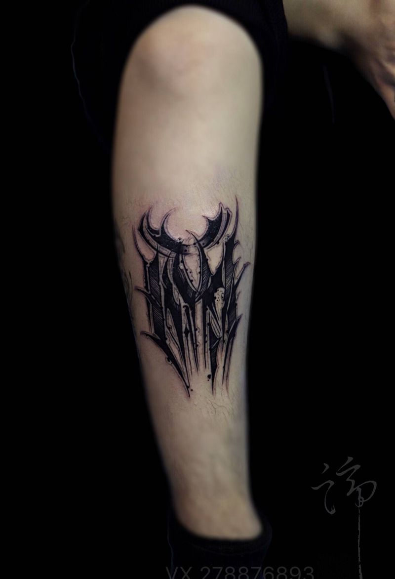 花体纹身图片_手臂花体字花体字纹身图案