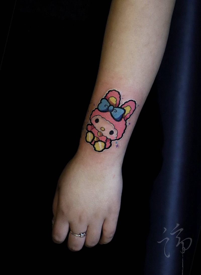 小清新纹身图片_手臂水彩小可爱纹身图案