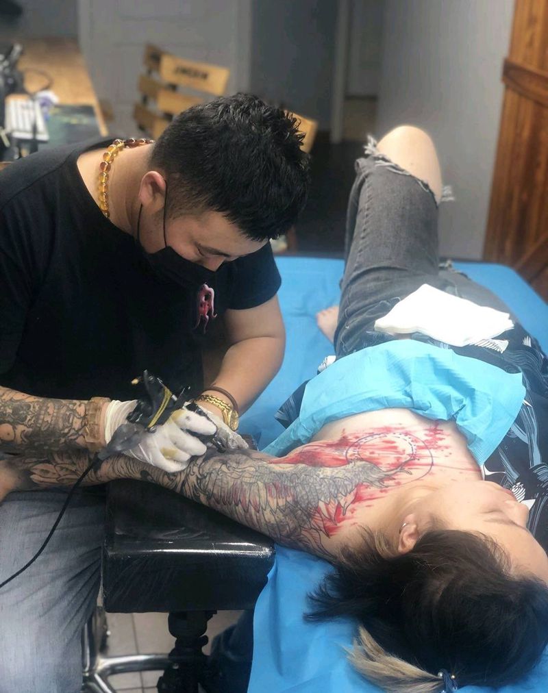 扎、画（大型遮盖）纹身图片