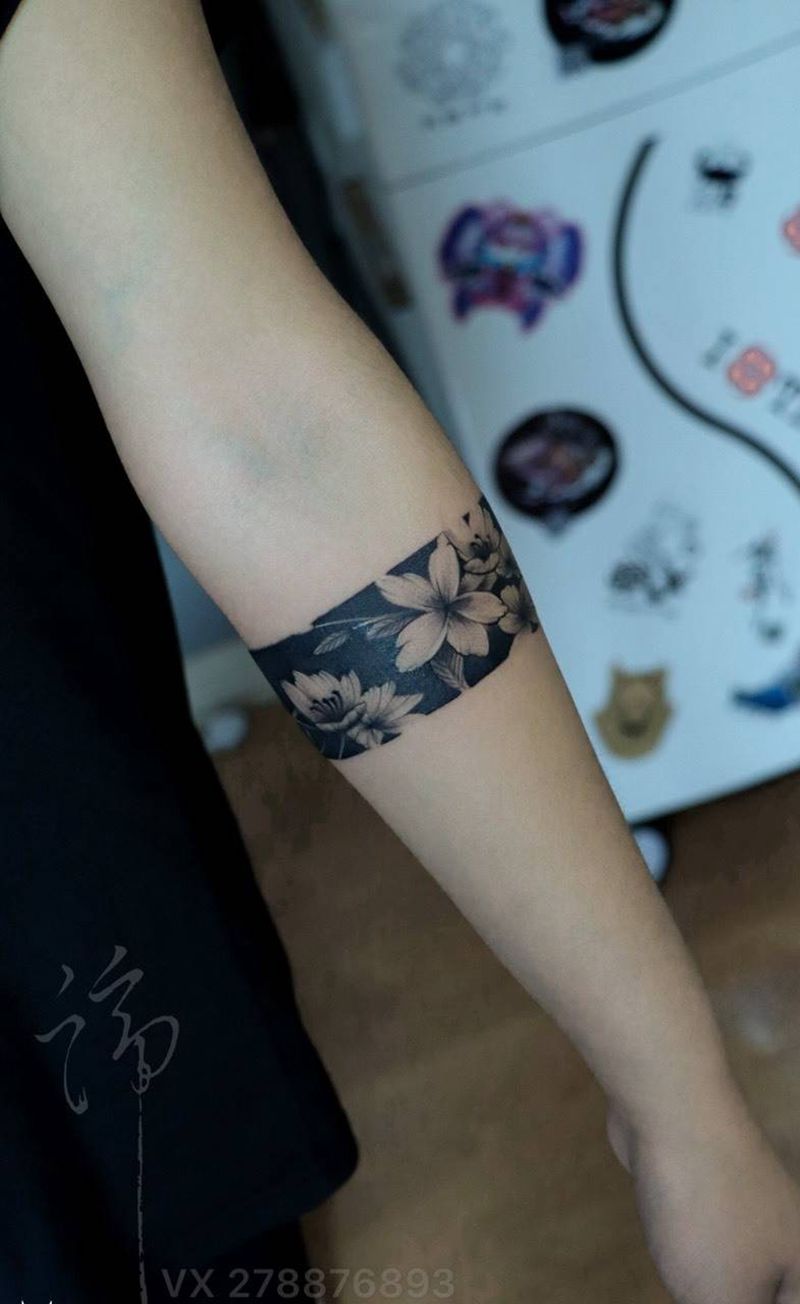 臂环纹身图片_成品肩部腰部手臂腿部背部胸部传统贴纸纹身图案