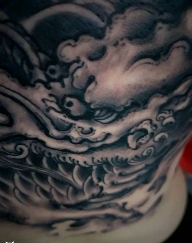 麒麟头纹身图片_原创宇刺青成品纹身图案