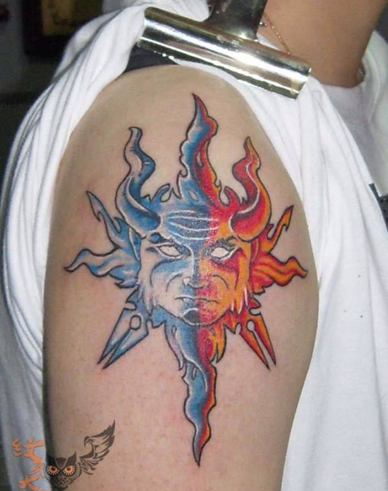 太阳神纹身图片