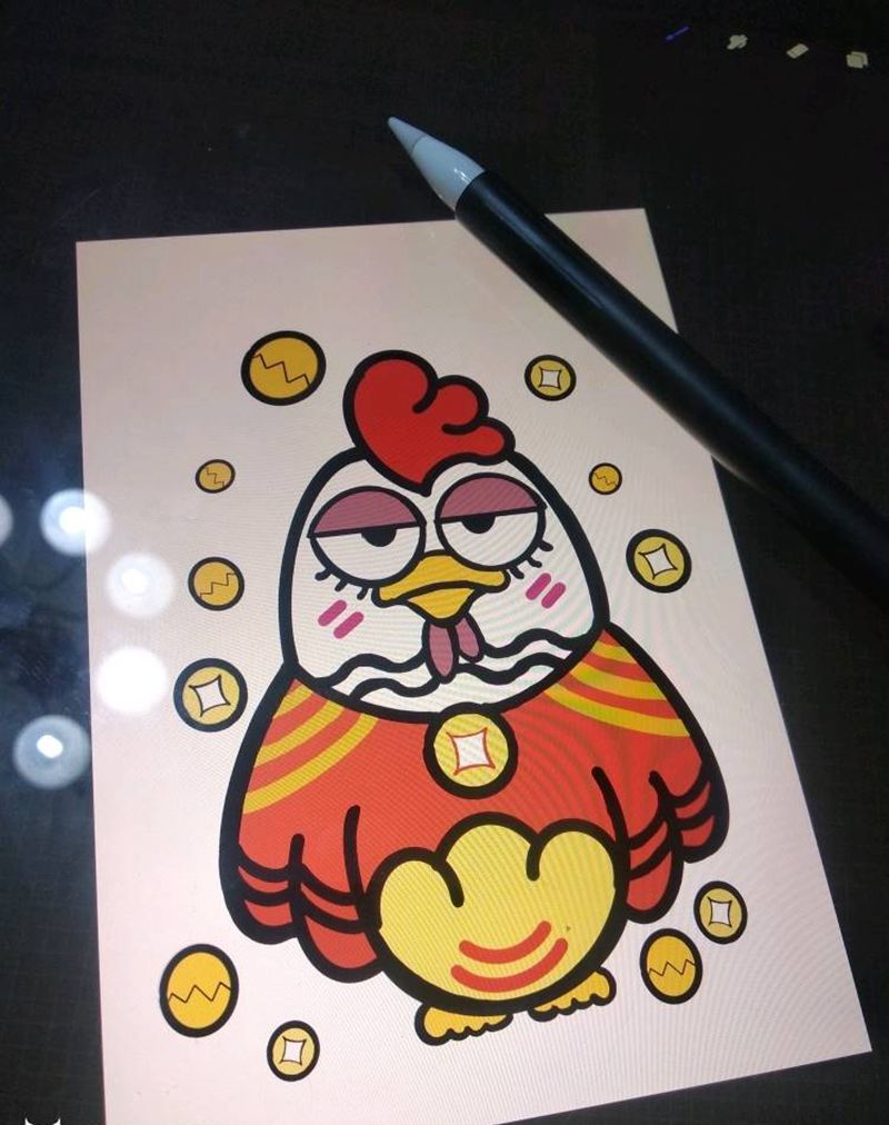 特价手稿 发财鸡纹身图片_鸡 发财纹身图案