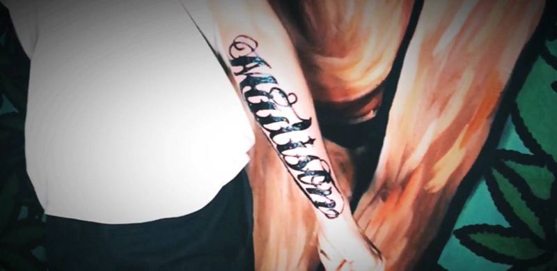 花体字纹身图片