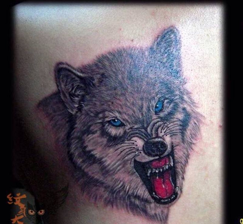 狼头纹身图片