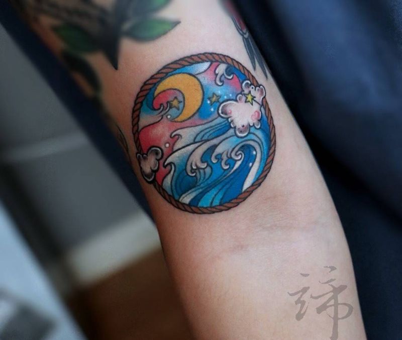 四顾纹身图片_成品颈部肩部胸部腹部腰部背部欧美静物纹身图案