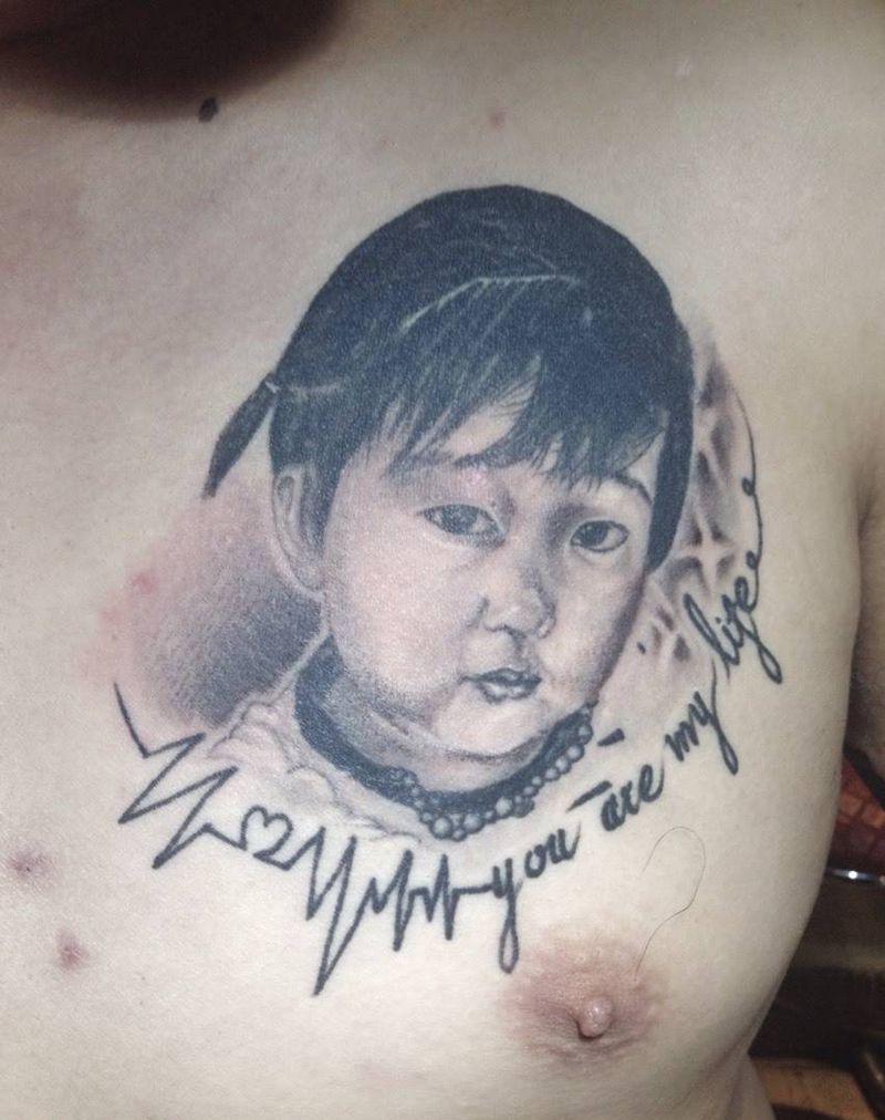 肖像纹身图片_手稿人物写实纹身图案