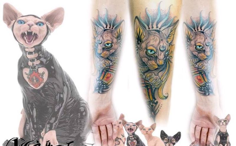 斯芬克斯纹身图片