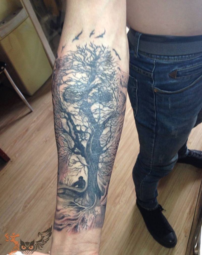 个性包小臂纹身图片