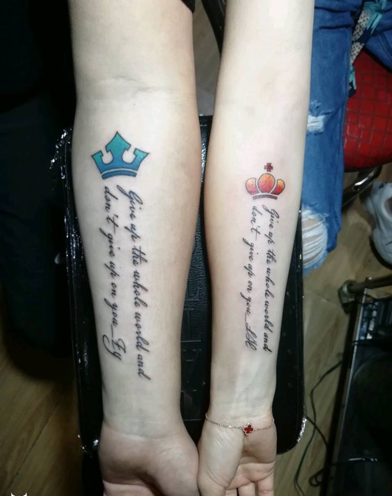 情侣纹身纹身图片_手臂欧美清新原创纹身图案