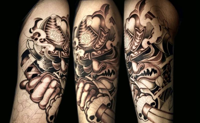 般若武士纹身图片_新传统纹身图案