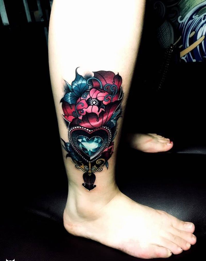 school纹身图片_成品腰部手臂腿部背部胸部肩部欧美静物原创纹身图案