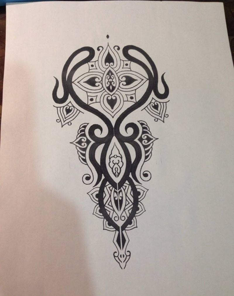 图腾纹身图片_手稿手臂腿部欧美纹身图案