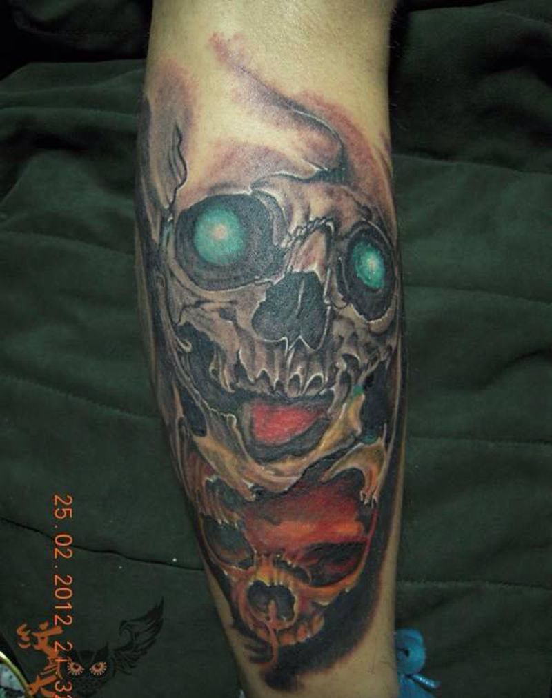 骷髅纹身图片