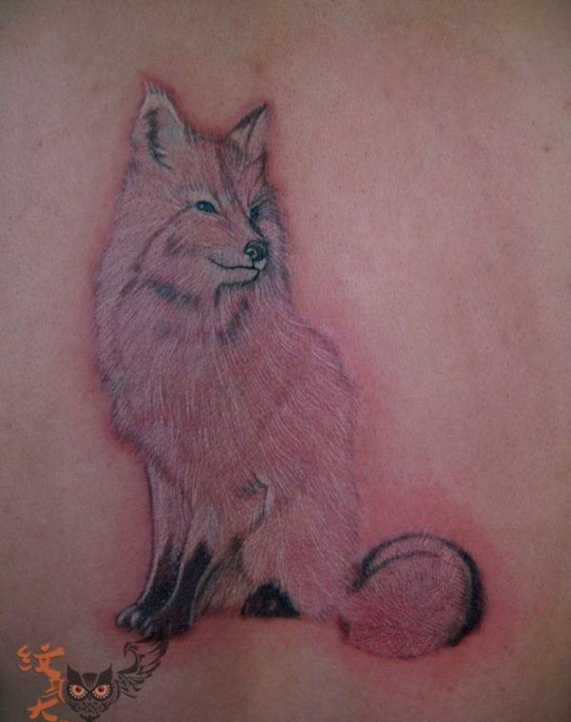 原创白狐纹身图片