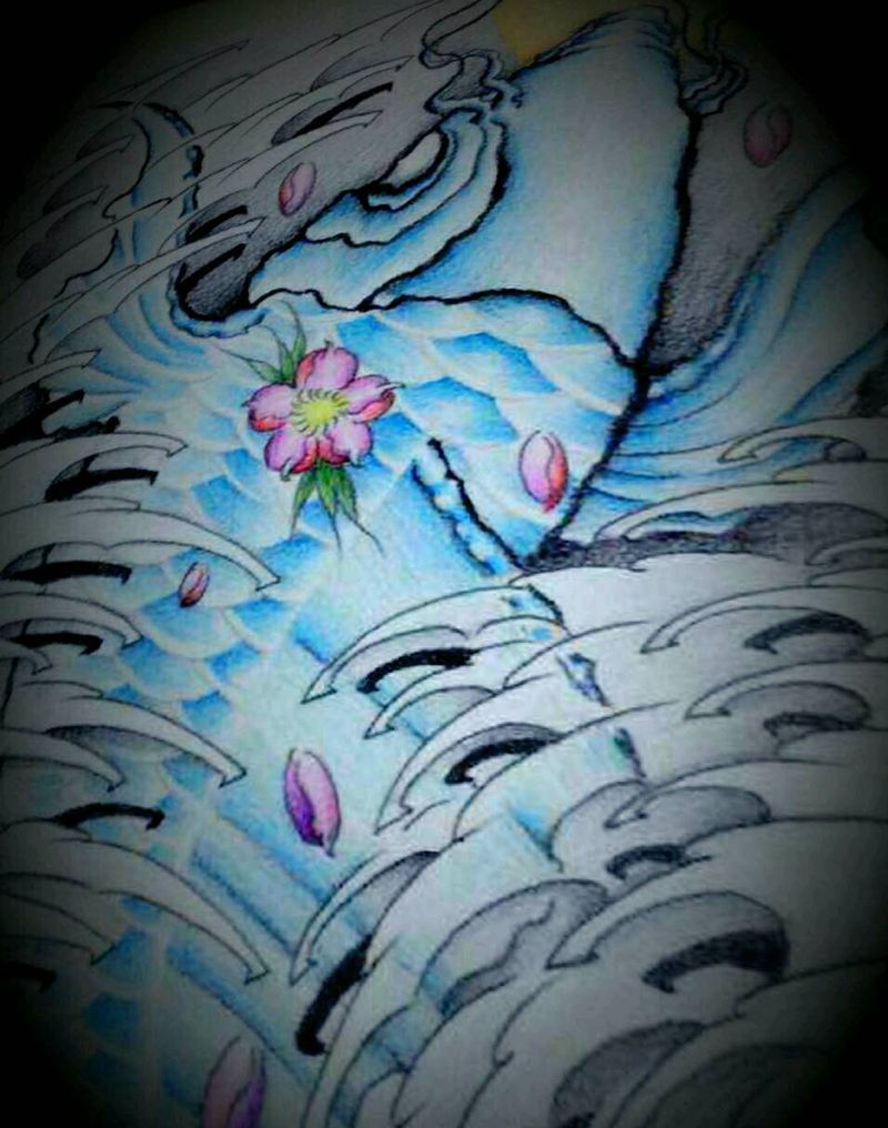 原创【锦鲤】纹身图片_传统原创宇刺青成品手稿纹身图案