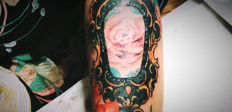 疤痕遮盖，魔镜纹身图片