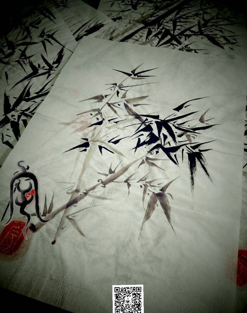 竹纹身图片_宇刺青手稿纹身图案