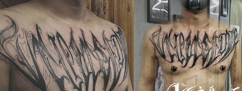 花体字原创设计【挚爱】纹身图片_花体字纹身图案