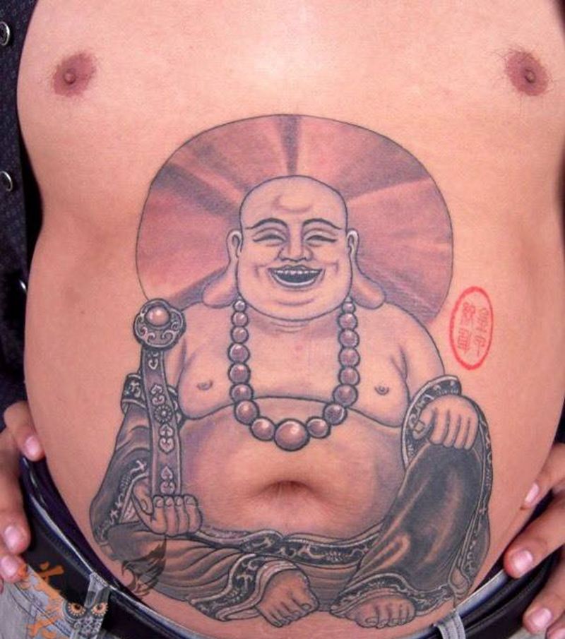 原创弥勒佛纹身图片