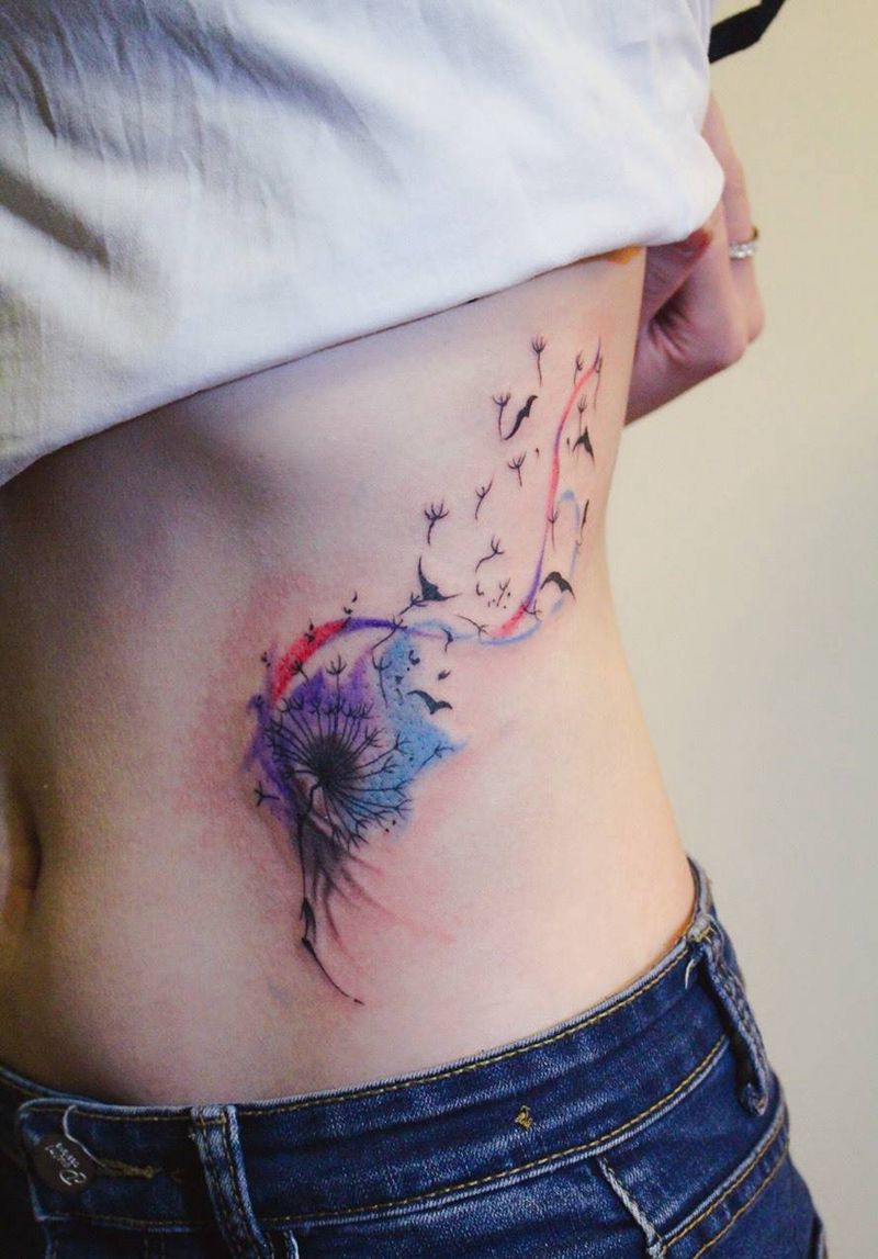 蒲公英纹身图片