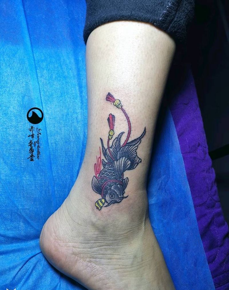 小遮盖纹身图片_腿部新传统纹身图案