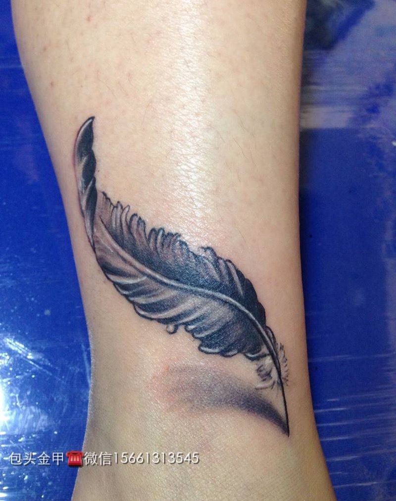 羽毛纹身图片