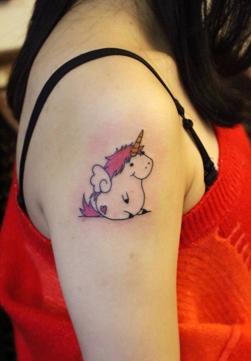 最萌独角兽纹身图片