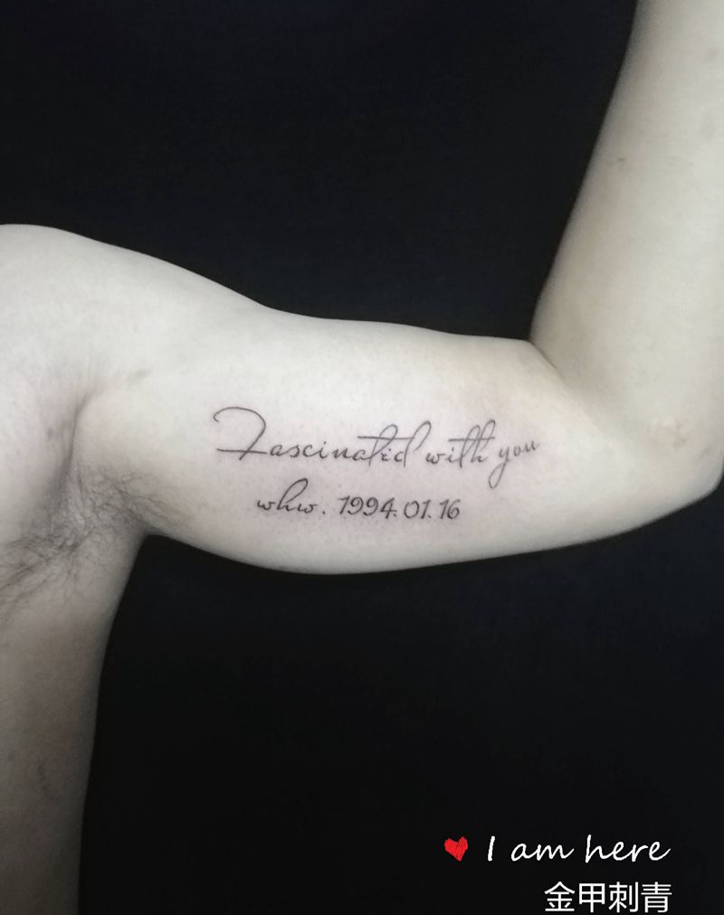 英文纹身图片_手臂花体字纹身图案