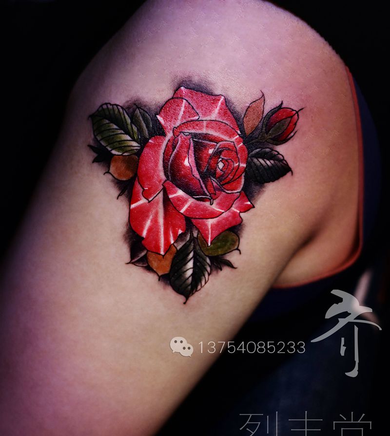 school纹身图片_手臂New School纹身图案