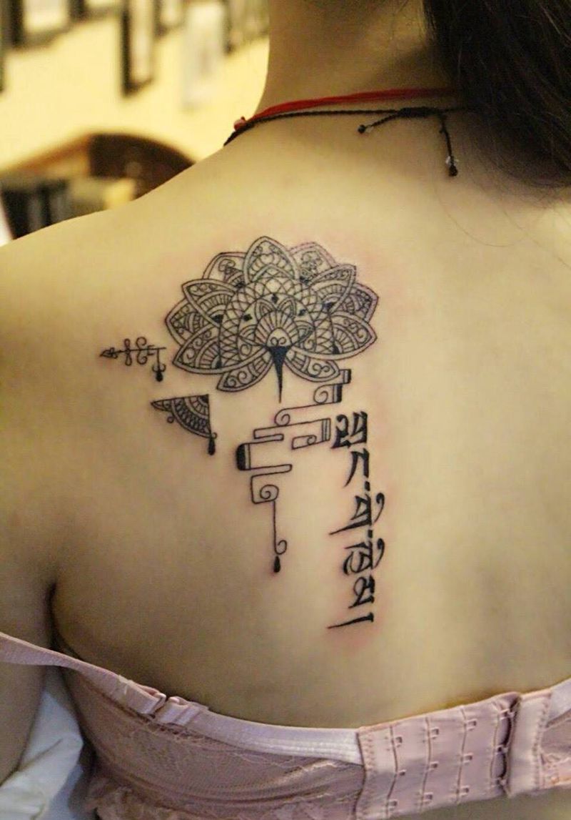 情侣梵花纹身图片