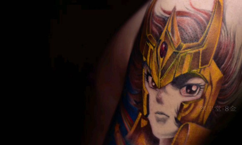 圣斗士星矢纹身图片_手臂New School纹身图案