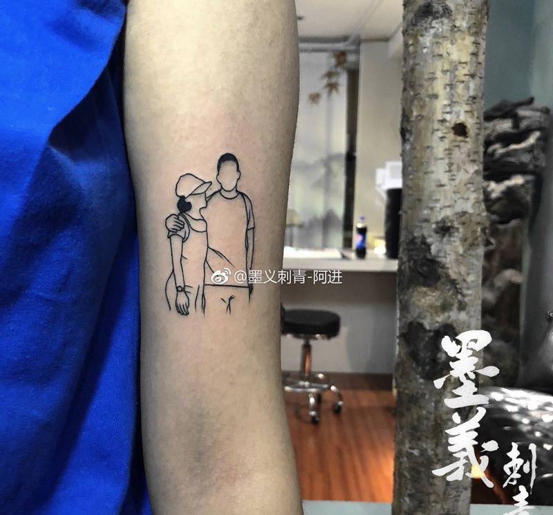 #墨义刺青作品#纹身图片_几何贴纸传统欧美腰部胸部插画成品手稿肩部纹身图案