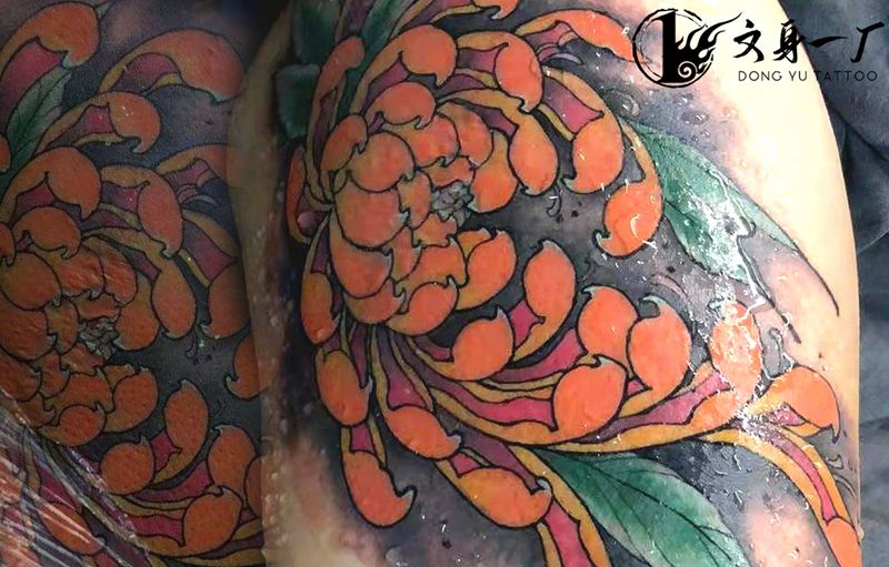 菊花纹身图片_文身一厂纹身图案