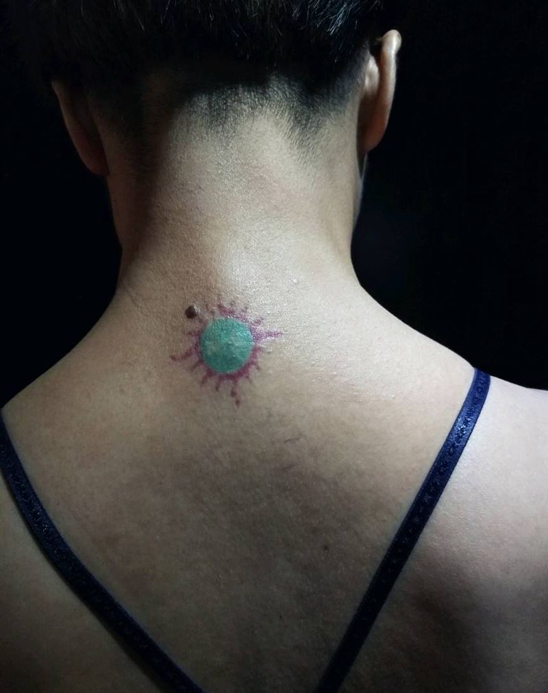 遮盖旧图纹身图片_传统植物原创宇刺青遮盖成品手稿纹身图案