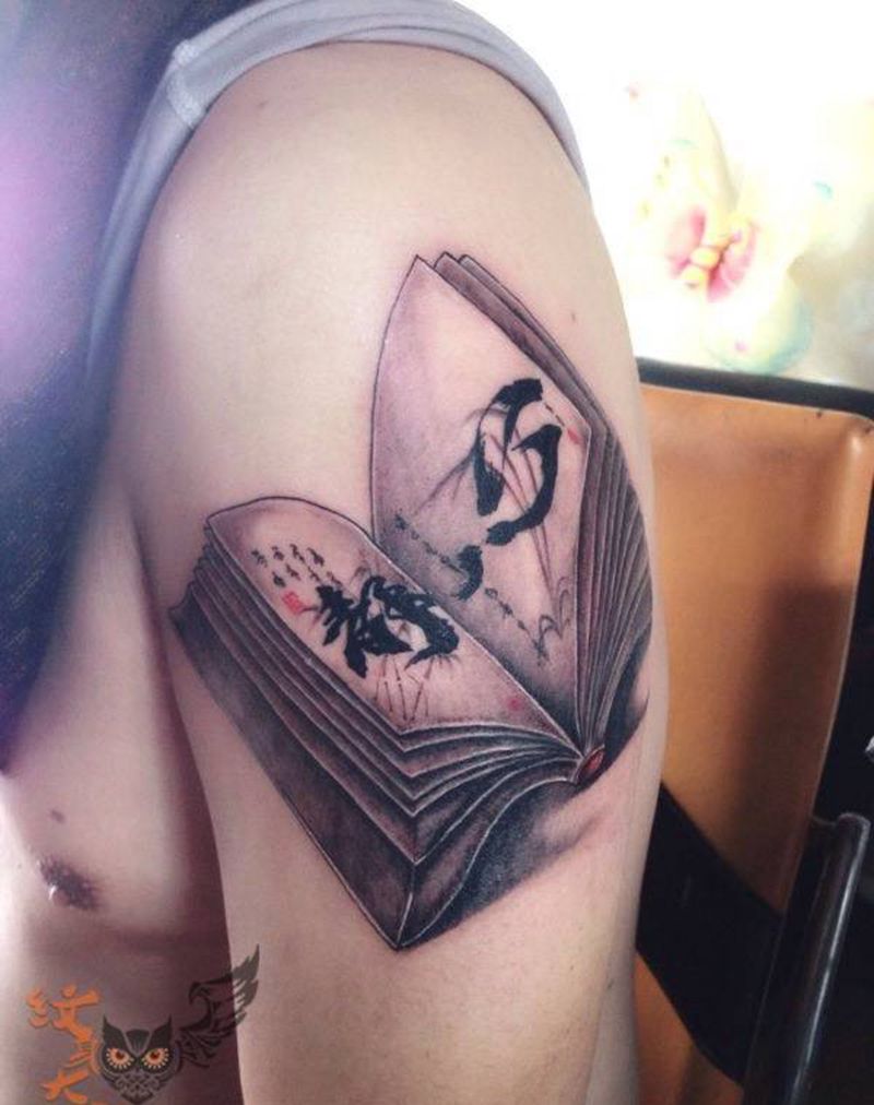 原创静心书纹身图片