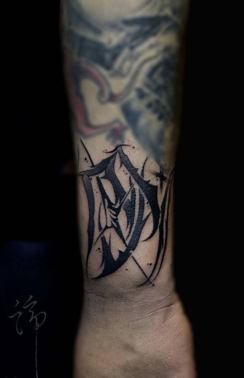 花体字纹身图片