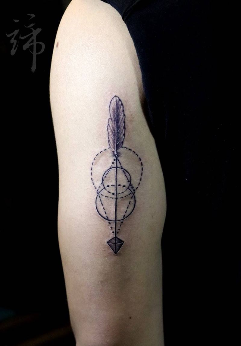 几何纹身图片_成品颈部肩部腰部腹部手臂清新贴纸几何静物纹身图案