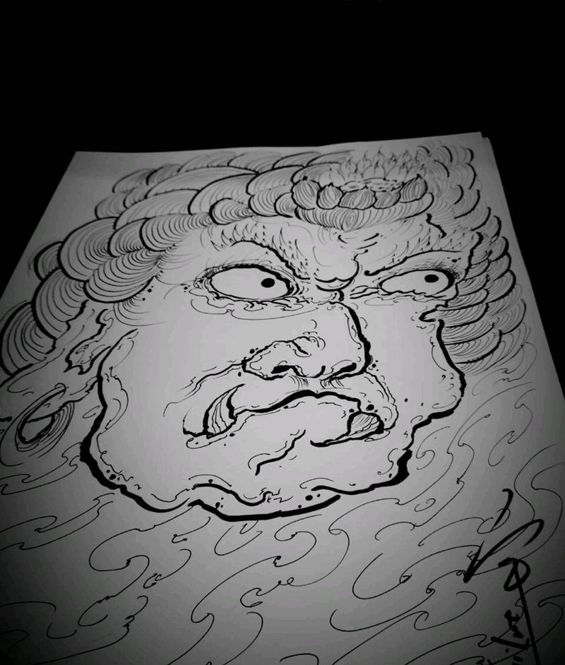 不动尊纹身图片_宇刺青纹身图案