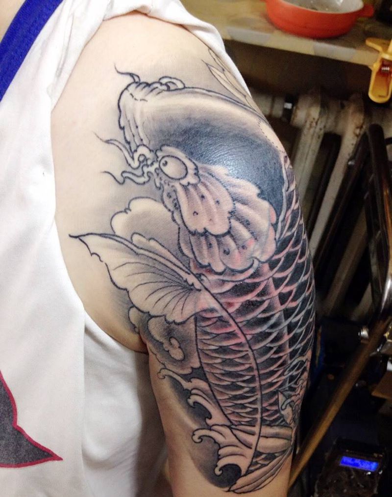 遮盖待续纹身图片_成品手臂传统动物纹身图案