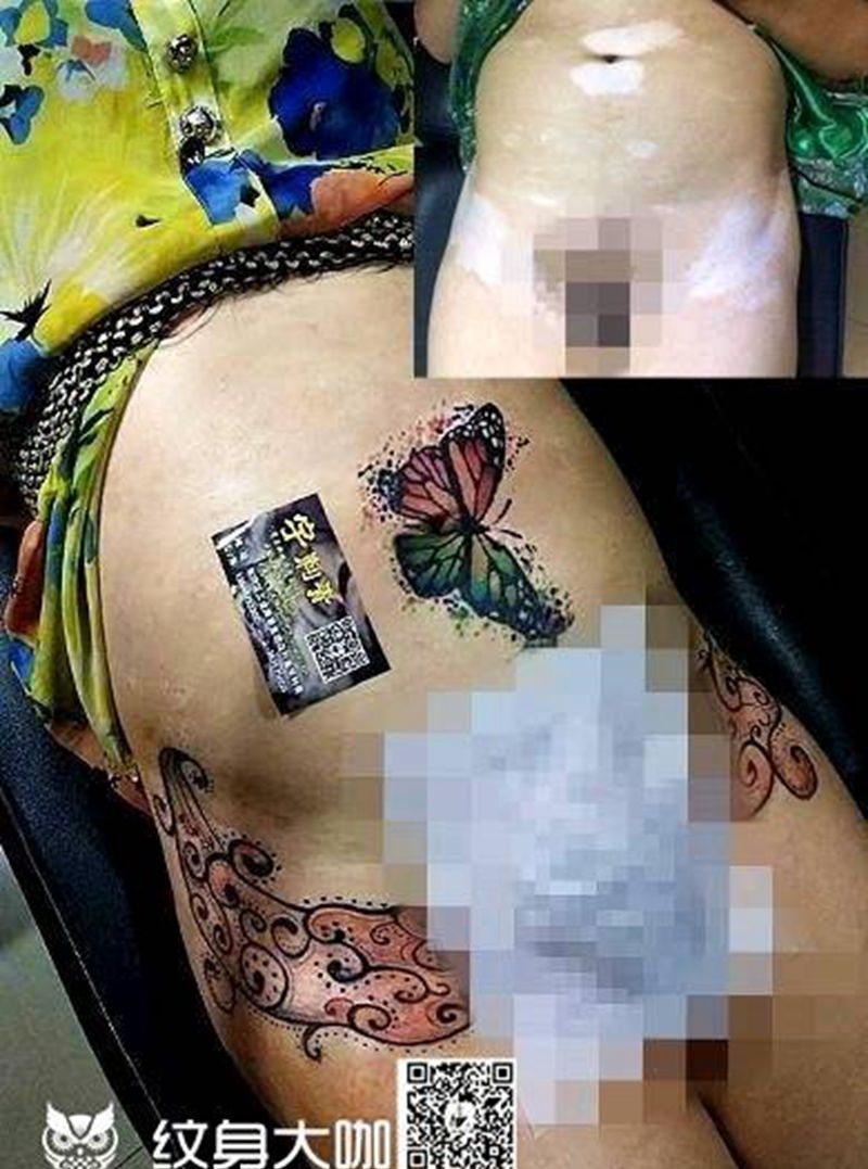 遮盖【白癜风】纹身图片_原创宇刺青遮盖成品纹身图案