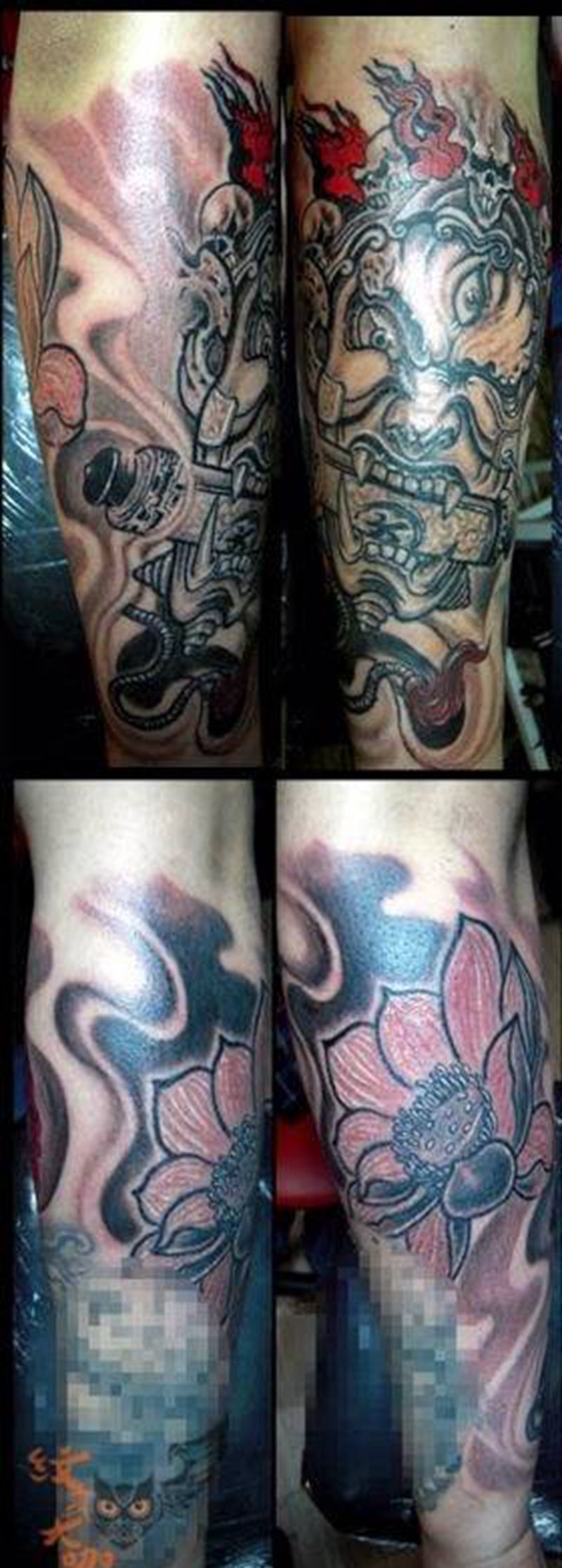 包小腿纹身图片