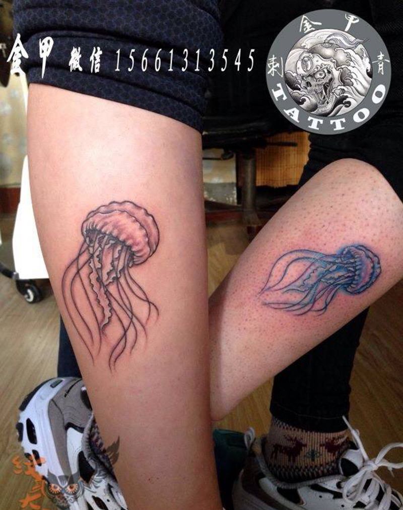 情侣（水母）纹身图片