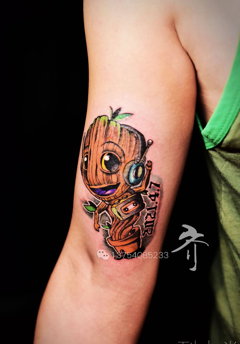 I am Grut纹身图片_手臂New School纹身图案