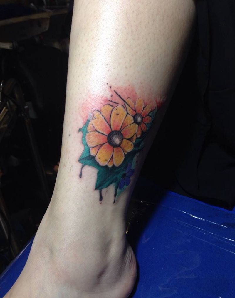 花纹身图片_成品腿部手臂肩部胸部腰部腹部臀部清新植物纹身图案