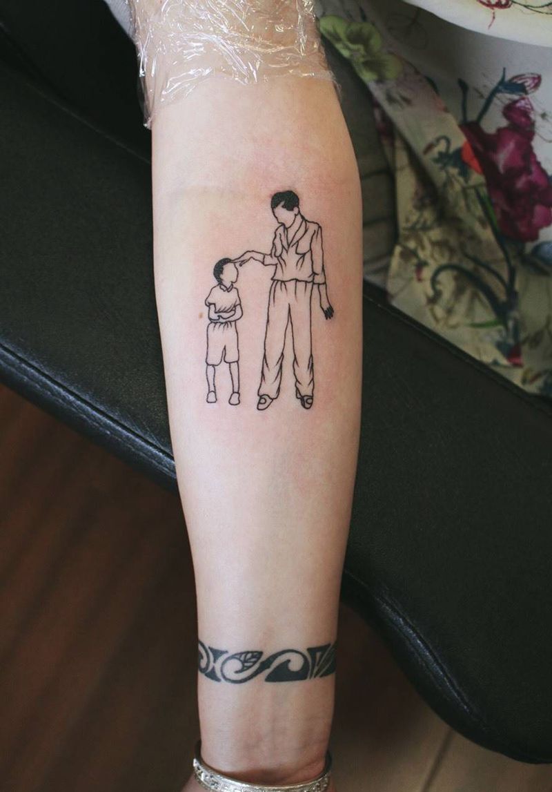 简单的纹身，不简单的爱纹身图片