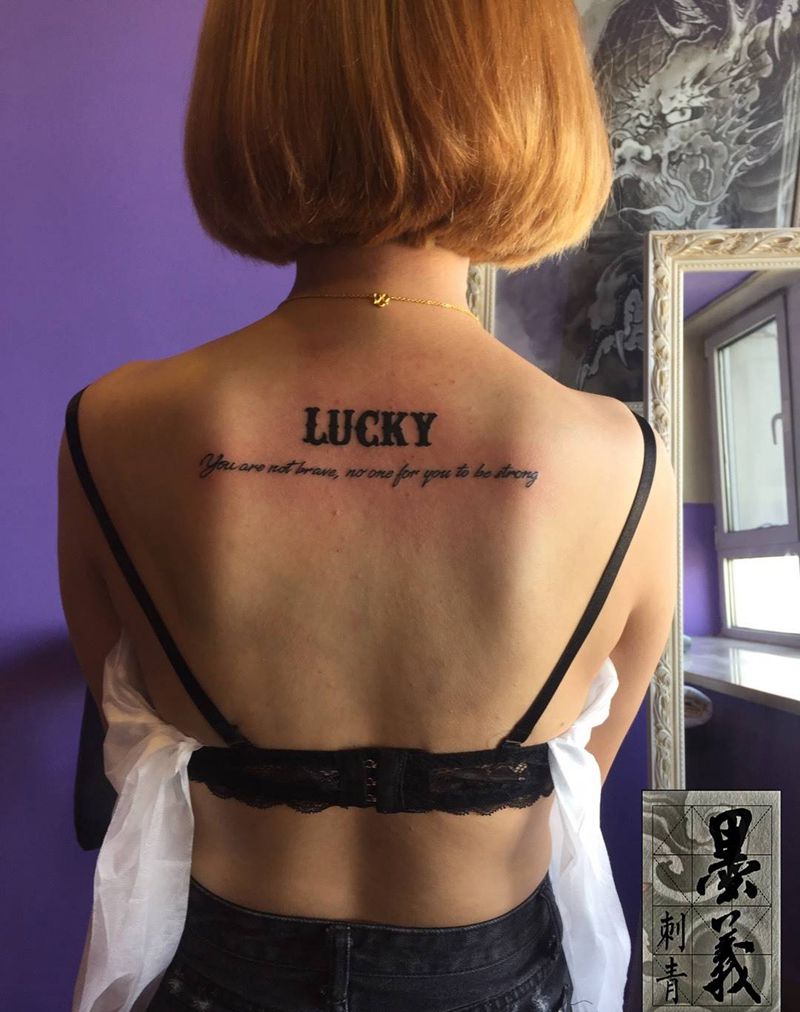 肩胛纹身图片_成品清新纹身图案