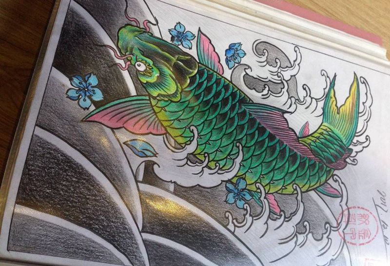 手稿纹身图片_手稿传统纹身图案