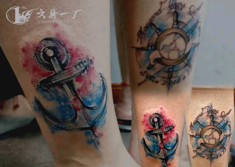 船锚、舵9纹身图片